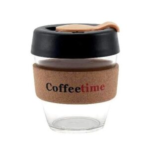 <b>Keptcup - Black</b> (240ml) ♻️ - </br>Lightweight tempered glass cup