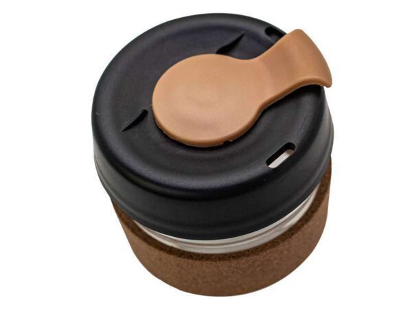 <b>Keptcup - Black</b> (240ml) ♻️ - </br>Lightweight tempered glass cup - Image 2