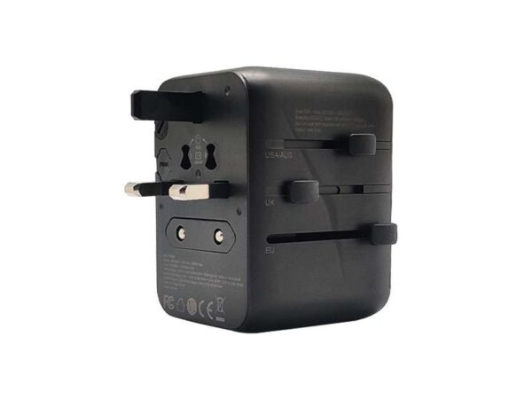 <b>World Travel Adapter</b> - with 20W PD (2 USB & 1 Type-C)