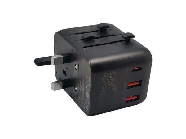 <b>World Travel Adapter</b> - with 20W PD (2 USB & 1 Type-C) - Image 4
