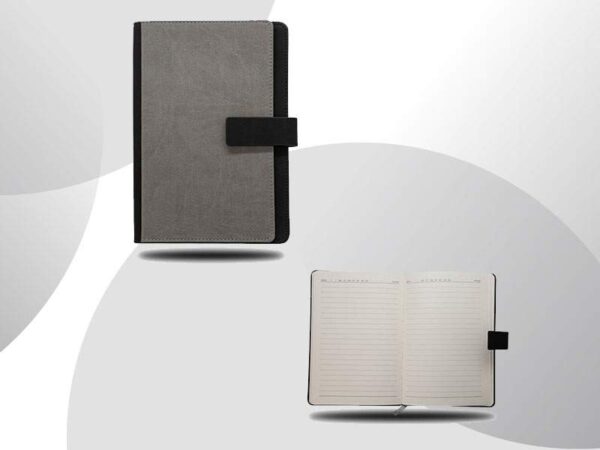 <b>Furore - Grey & Black</b>A5 hard cover notebook