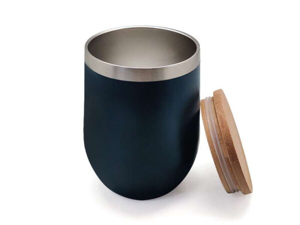 <b>B-URT</b> Stainless steel double wall cup with bamboo lid - Image 8