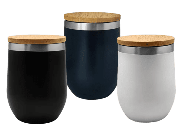 <b>B-URT</b> Stainless steel double wall cup with bamboo lid