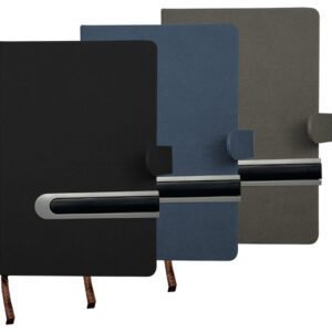 <b>Baino</b> - A5 Thick Notebook with Sliding Slot for Pen