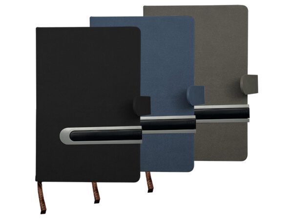 <b>Baino</b> - A5 Thick Notebook with Sliding Slot for Pen