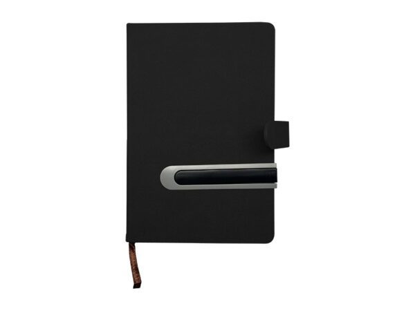 <b>Baino</b> - A5 Thick Notebook with Sliding Slot for Pen - Image 3