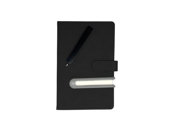 <b>Baino</b> - A5 Thick Notebook with Sliding Slot for Pen - Image 4