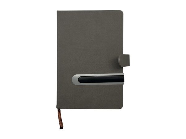<b>Baino</b> - A5 Thick Notebook with Sliding Slot for Pen - Image 7