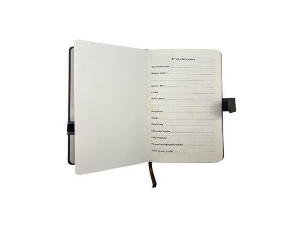 <b>Baino</b> - A5 Thick Notebook with Sliding Slot for Pen - Image 9