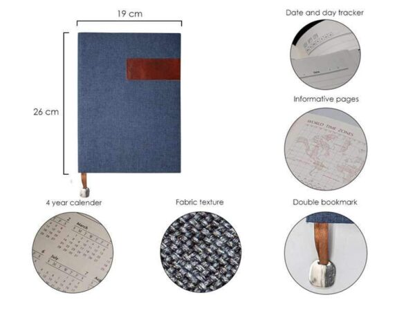 <b>Canva - Blue</b> A4 Notebook - Image 3