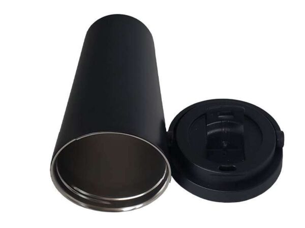 <b>Timcof - Black</b> (500ml) Double wall stainless Steel Coffee Mug - Image 4