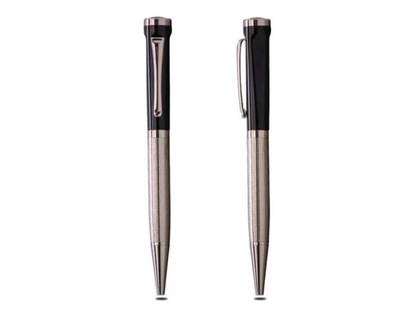 <b>Cavalier</b> Etched-body silver twist-action pen