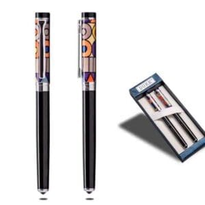 <b>Ethiop pen set</b> <br>Colourful fountain pen & roller pen set