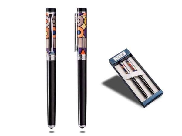 <b>Ethiop pen set</b> <br>Colourful fountain pen & roller pen set