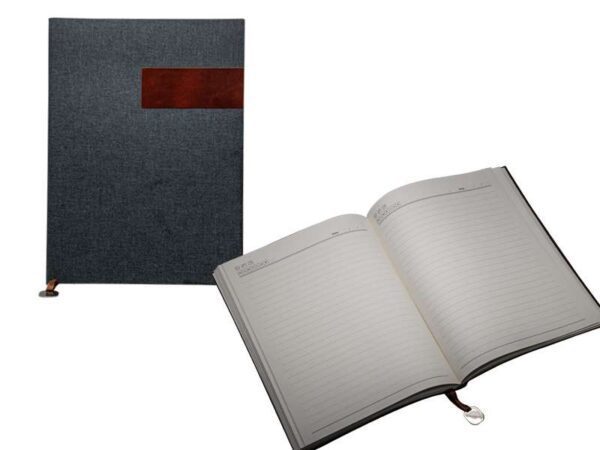 <b>Canva - Dark Grey</b> A4 Notebook - Image 2