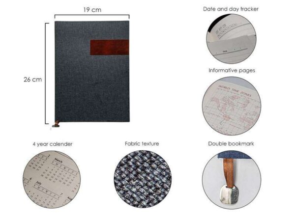 <b>Canva - Dark Grey</b> A4 Notebook - Image 3