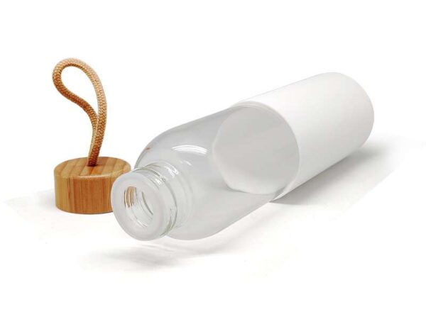<b>Cristem- White</b> (550ml) ♻️<br>Eco-friendly borosilicate glass bottle - Image 2