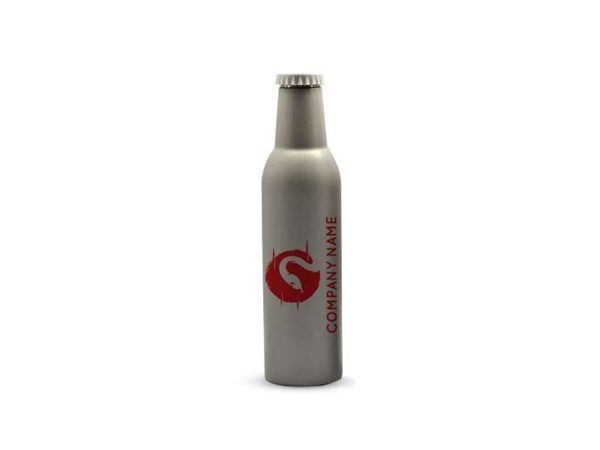 <b>Quoke - Grey</b> (430ml) Double walled vacuum bottle - Image 2