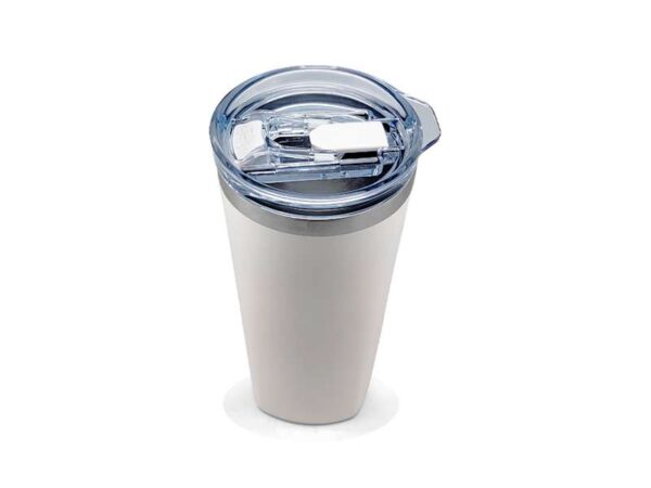 <b>Sqrambler - White </b>(630ml) <br>Stainless steel tumbler with straw - Image 3