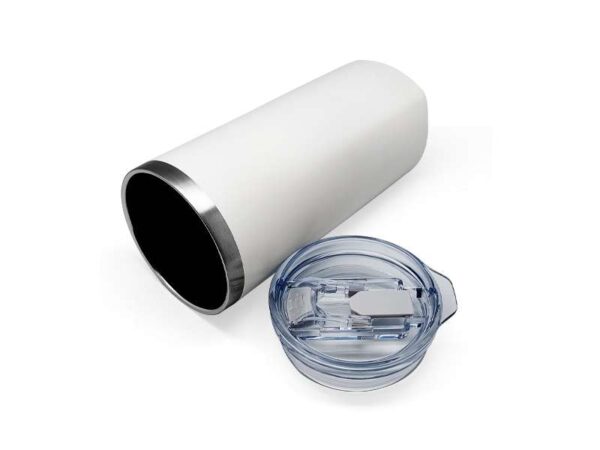 <b>Sqrambler - White </b>(630ml) <br>Stainless steel tumbler with straw - Image 4