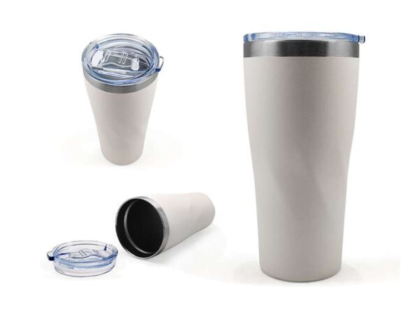 <b>Wrambler - White </b>(500ml) <br>Double walled stainless steel thermal mug