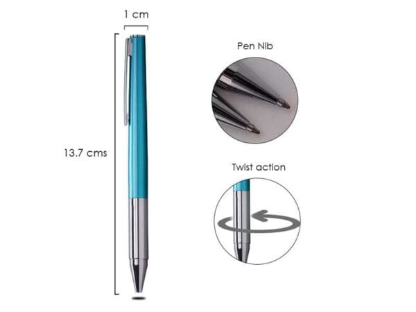 <b>Duke Aqua</b> <br> Pearl blue finish ballpoint pen - Image 2
