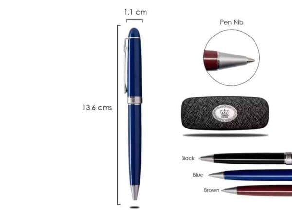 <b>Duke Dignity</b><br>Blue metal pen with silver trimmings - Image 2