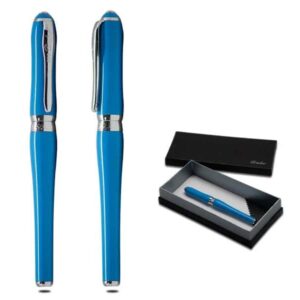 <b>Duke Lady blue</b> Pen with a silver chrome strimming