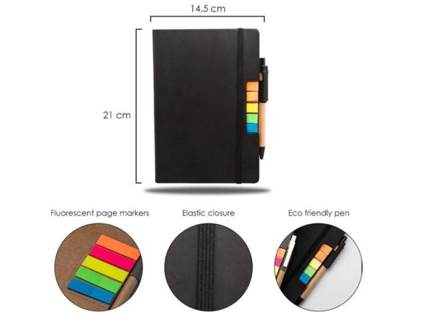 <b>Econ</b> ♻️ A5 notebook with a matching eco-friendly pen - Image 2