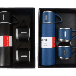 <b>Flask set</b> (500ml) Stainless steel flask with 3 cups