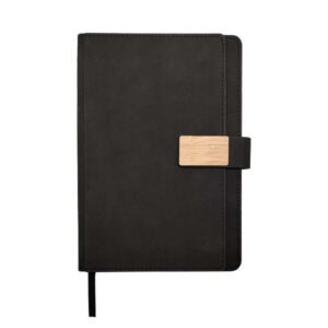 <b>Furore - Black</b>A5 hard cover notebook