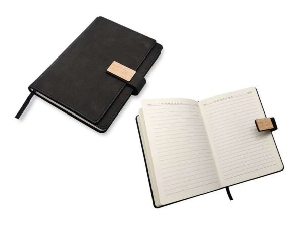 <b>Furore - Black</b>A5 hard cover notebook - Image 2