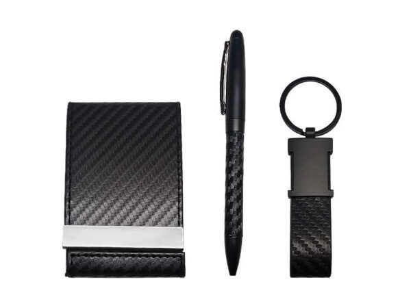 <b>Carfi Gift set </b> <br> With leatherette card holder, pen, & keychain - Image 2