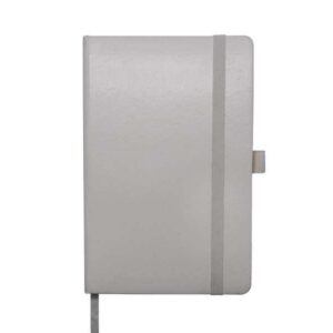 <b>Glaze - White</b> <br>Leatherette A5 notebook