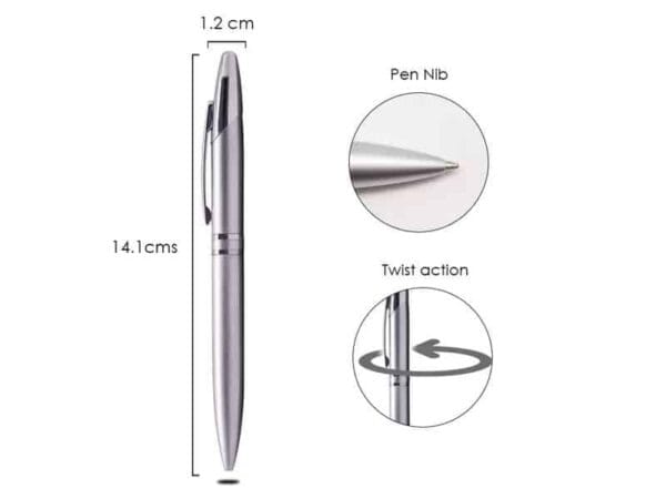 <b>Harpoon</b><br>Light metal silver ball point pen - Image 2