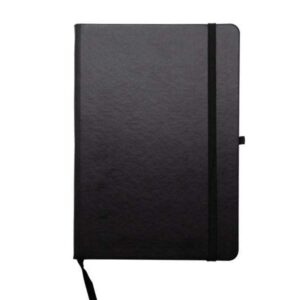 <b>INexmatt - Black </b> A5 leatherette notebook