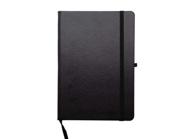 <b>INexmatt - Black </b> A5 leatherette notebook