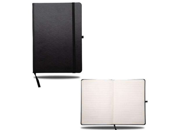 <b>INexmatt - Black </b> A5 leatherette notebook - Image 2