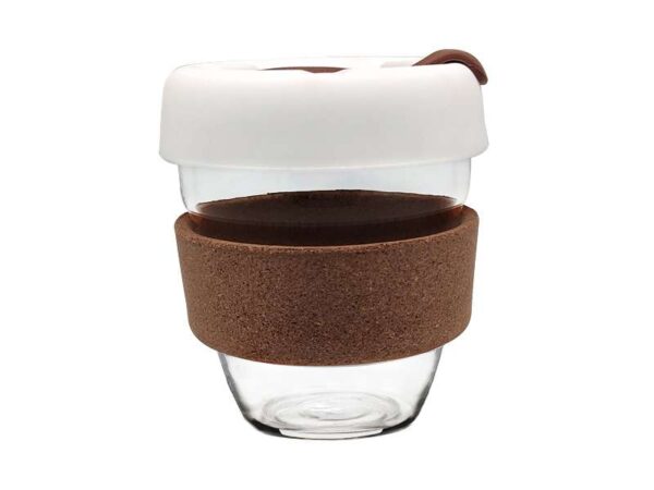 <b>Keptcup - White</b> (240ml) ♻️  Lightweight tempered glass cup