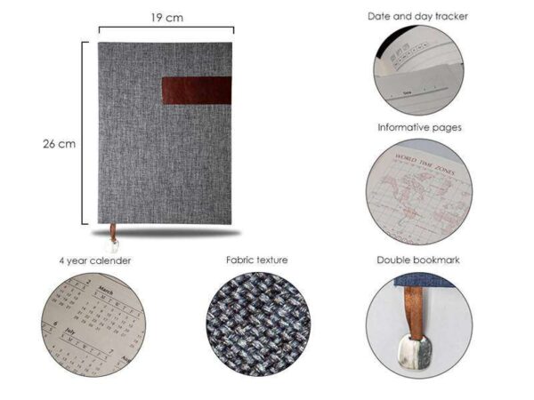<b>Canva - Light Grey </b> A4 Notebook - Image 3
