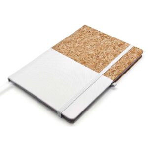 <b>Natuco - White</b> <br>Cork textured A5 Notebook