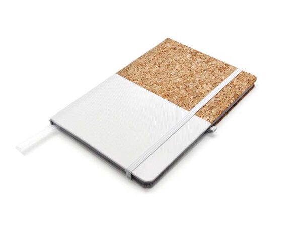 <b>Natuco - White</b> <br>Cork textured A5 Notebook