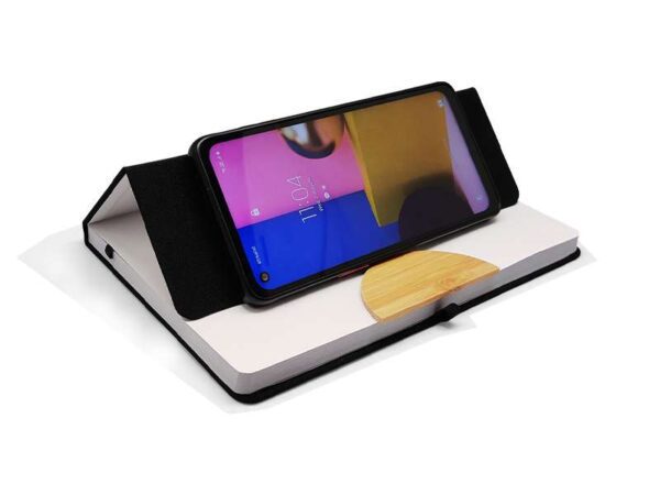 <b>Caro - Black</b> <br>A5 Notebook with phone holder - Image 2