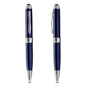 <b>Porpoise - Blue</b> <br>Ballpoint pen with silver trimmings