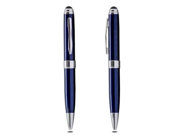Porpoise — Blue Ballpoint pen with silver trimmings