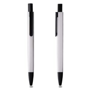 <b>Prisma - White</b>  Triangle body ball point metal pen