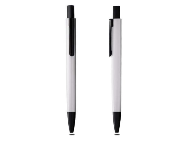 <b>Prisma - White</b>  Triangle body ball point metal pen