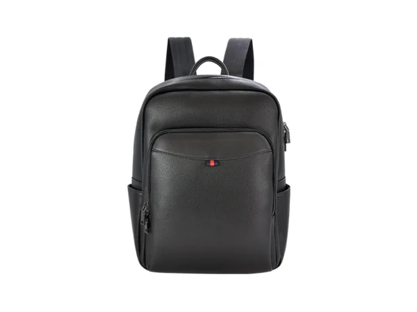 <b>Punak</b> Sleek Black Leatherette Backpack
