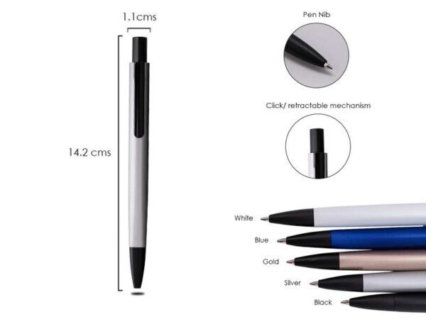 <b>Prisma - Silver</b>  Triangle body ball point metal pen - Image 2