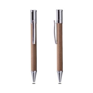 <b>Eco Amber</b> <br>Ballpoint pen with silver trimmings
